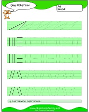 okul öncesi çizgi çalışma sayfaları